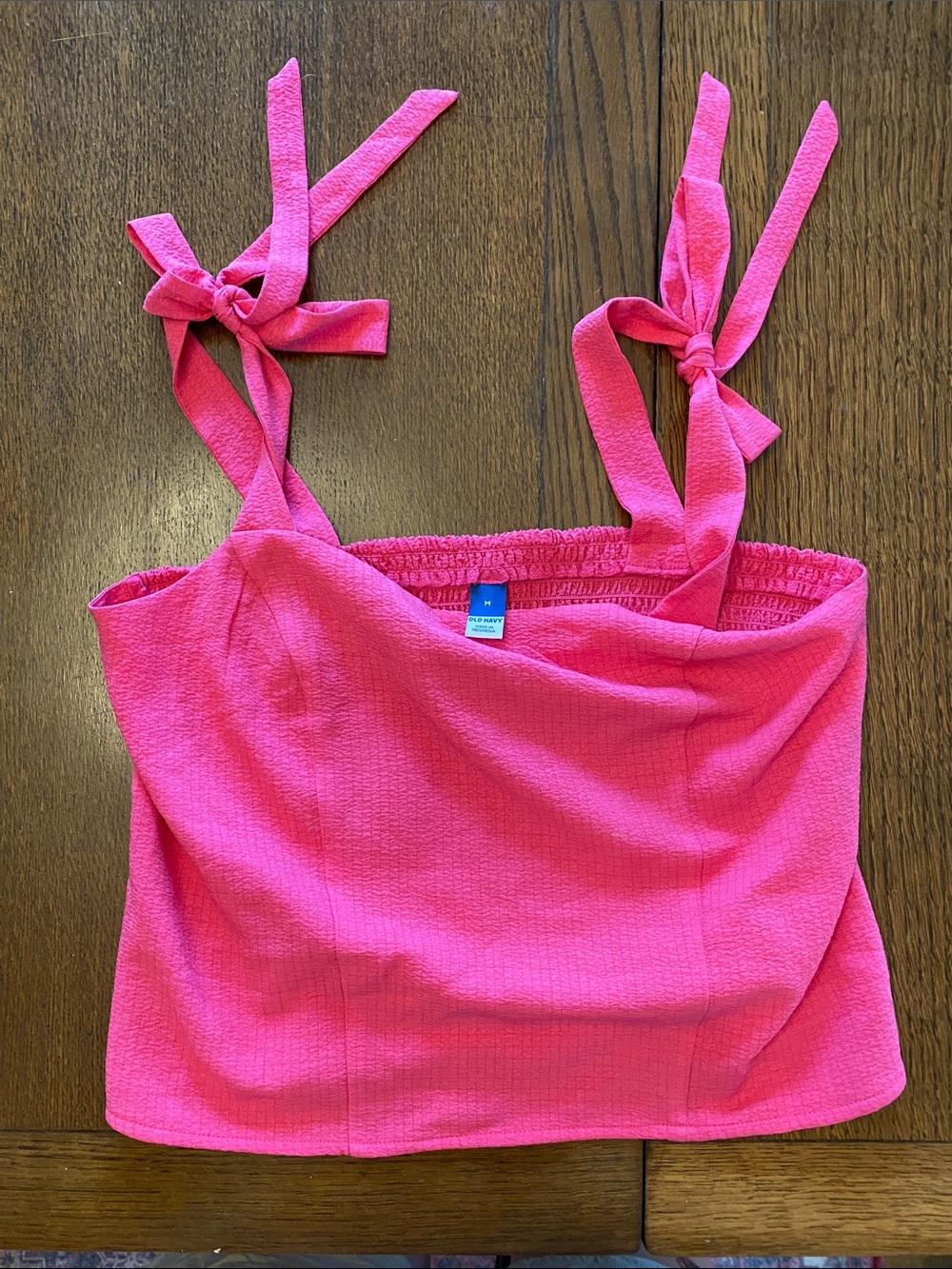 Old Navy Pink Tie-Strap Crop Top